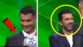 Cristiano Ronaldo Wins Award and meets Buffon 😤🏅 [upl. by Haiel650]