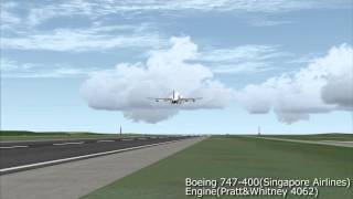 FSXBoeing 747400 Engine Sound Comparison [upl. by Aknaib558]