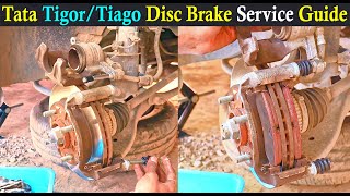 Tata TigorTiago Disc Brake Service  Solve Brake Caliper Squeaking Sound  Car Disc Brake Noise [upl. by Nomyad]