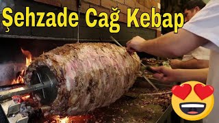 Şehzade Cağ Kebap Istanbul Turkey  Cag Kebab  Turkish food  spit kebab  istanbul food [upl. by Aniala]