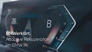 BMWerklärt Adaptive Rekuperation im BMW i4 [upl. by Otrebliw]