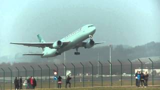 Air Canada Boeing 767 takeoff at Zurich airport HD [upl. by Nwahsan69]