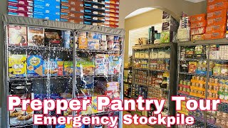 Prepper Pantry Tour  Emergency Food Stockpile [upl. by Haggai]