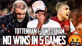 NO WINS IN 5 GAMES 🤬 Tottenham 12 West Ham EXPRESSIONS REACTS [upl. by Ennairrac]