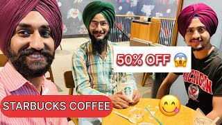 Starbucks  Offer 50 Off 😱  Patiala  Fun  Street Food  Ustaad Vlogs [upl. by Enirtak]