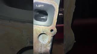 Cylinder Head Detroit S60 is bad mechanic work repair semi truck cylinderhead detroit alaska [upl. by Adiari]