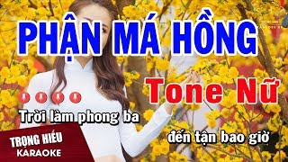 Karaoke Phận Má Hồng Tone Nữ Nhạc Sống  Trọng Hiếu [upl. by Iinde]