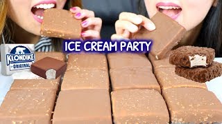 ASMR KLONDIKE ICE CREAM PARTY 초콜릿 아이스크림 리얼사운드 먹방 アイスクリーム 冰淇淋 Kem cây  KimampLiz ASMR [upl. by Nonad]