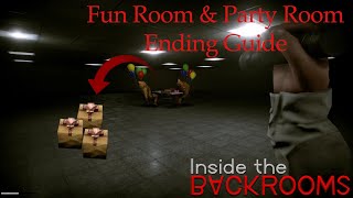 Inside the Backrooms Fun Room amp Party Room Ending Guide [upl. by Kala555]