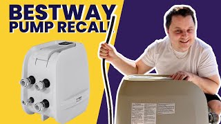 Bestway Hot Tub PumpFilter Recall [upl. by Enirhtak]