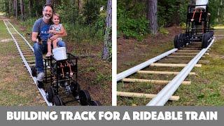 Building PVC Track for a Homemade Rideable Train [upl. by Ahsinrev]