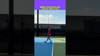 DENIS SHAPOVALOV SERVE PRACTICE tennis shorts [upl. by Kendrah829]