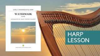 Harp Lesson  WATERMARK Enya  Anne Crosby Gaudet [upl. by Nonrev]