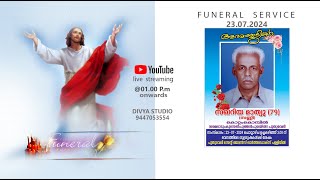 ZACHARIA MATHEW 79 Kottamkombil  FUNERAL [upl. by Arikehs211]