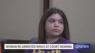 Jessica Garza rearrested while at court hearing for 2023 shooting [upl. by Lissner]