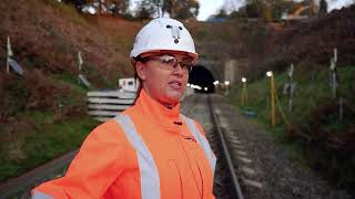 Network Rail Work to Relay Track at Honiton Tunnel [upl. by Tedra]