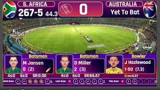 Live AUS Vs SA World Cup  Live Match Score amp Commentary  Australia Vs South Africa [upl. by Falzetta]