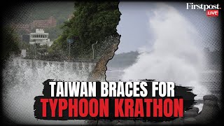 Typhoon Krathon LIVE Updates Category 4 Storm Approaches Taiwan Kaohsiung Braces for Floods [upl. by Maxa855]