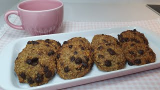 GALLETAS de AVENA y PLÁTANO Saludables y FÁCILES de Preparar 🍌🍪  Sin Azúcar y Sin Harina [upl. by Nilyram]