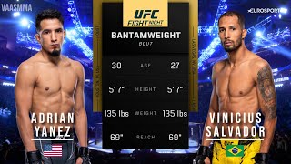 ADRIAN YANEZ VS VINICIUS SALVADOR FULL FIGHT UFC VEGAS 92 [upl. by Yadsnil]