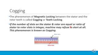 COGGING AND CRAWLING IN INDUCTION MOTOREE202 Synchronous and Induction machine [upl. by Nojad]