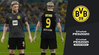 BORUSSIA DORTMUND AWAY KIT 2122  PES2020  PES2021  PC PS4 PS5 [upl. by Livvy]