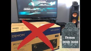 I BLEW UP MY DENON AVRX6300H RECEIVER GOODBYE ATMOS [upl. by Rollo]