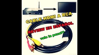 CABLE HDMI A RCA  REVIEW EN ESPAÑOL  2024 [upl. by Atnima]