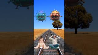 Two monsters attack crying babies funny magic video youtube shorts [upl. by Gauldin]