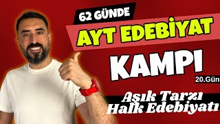 Aşık Tarzı Halk Edebiyatı Koşma  Semai  Varsağı  62 Günde AYT EDEBİYAT Kampı 2024 PDF 📌20Gün [upl. by Sansone456]