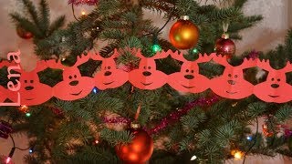 Rentier Girlande basteln mt Lena 🦌 Christmas reindeer garland DIY 🦌 Как сделать ГИРЛЯНДУ НА НОВЫЙ [upl. by Nodnek]