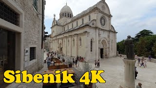 Sibenik Croatia Walking Tour 4K [upl. by Ahsyia]