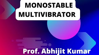 Monostable Multivibrator [upl. by Nelrac]