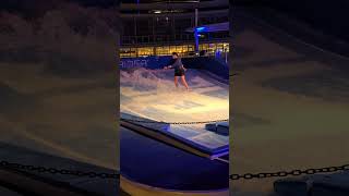 Flowrider 🏄‍♀️ flowrider surfing surf royalcaribbean surfers surfcasting cruiseship cruise [upl. by Adliwa]