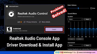 How to Install Realtek Audio Console Windows 11  Realtek Driver amp App Installation Microsoft Store [upl. by Gierc]