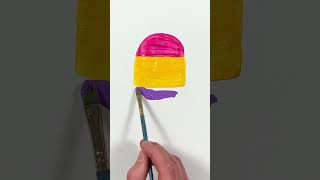 Ice Cream Acrylic Painting for kids shortsvideo painting shorts art [upl. by Ellehsor990]