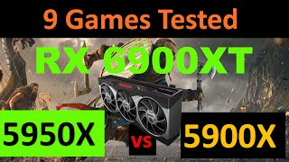 Ryzen 5950x VS 5900x Performance boost with AMD RX 6900XT Video  AMD The Game Changer 6900XT [upl. by Aivizt377]