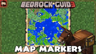 MAP MARKERS In Bedrock Edition  Bedrock Guide S3 EP9  Tutorial Survival Lets Play Minecraft [upl. by Dez645]