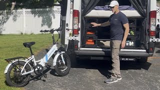 Bed Extension Garage Storage Options 2 Scooters and an EBike  My Versatile Winnebago Solis 59PX [upl. by Aramas]