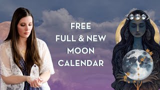 Full and New Moon Energy Calendar  Get your FREE Lunar Energy Guide [upl. by Sitoeht]