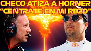 SERGIO PÉREZ REVIENTA LAS MENTIRAS DE HORNER Y RED BULL F1 Y LE RECUERDA QUE SU MONOPLAZA ESTA MAL [upl. by Roede821]