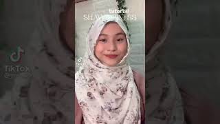 tutorial shawl pinless tutup dada by yaya  LAWAAA😍😍😍 [upl. by Arayk]