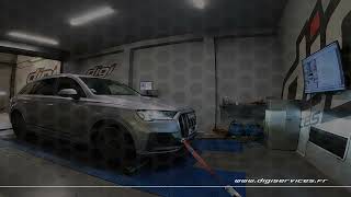 Audi Q7 50 TDI 286cv AUTO Reprogrammation Moteur  368cv Digiservices Paris 77 Dyno [upl. by Vilma942]