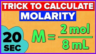 Trick to Calculate Molarity  Molarity practice problems [upl. by Korry]