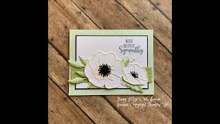 Stampin Up Peaceful Moments Sympathy Card Tutorial [upl. by Einnel]