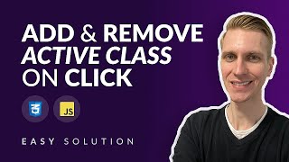 Add and Remove Active Class on Click [upl. by Airlie]