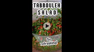 Enjoy a traditional Lebanese tabbouleh salad or tabouli made with lots of fresh parsley [upl. by Oinotla]