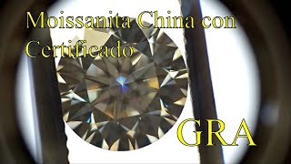 Moissanita China con Certificado GRA ¡Su costo es impresionante [upl. by Joellen203]