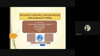 Session9 Research rationale conceptualizing and proposal writing [upl. by Beora510]