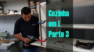 Cozinha em L  Parte 3  Como fazer Móveis Planejados [upl. by Mcneely58]